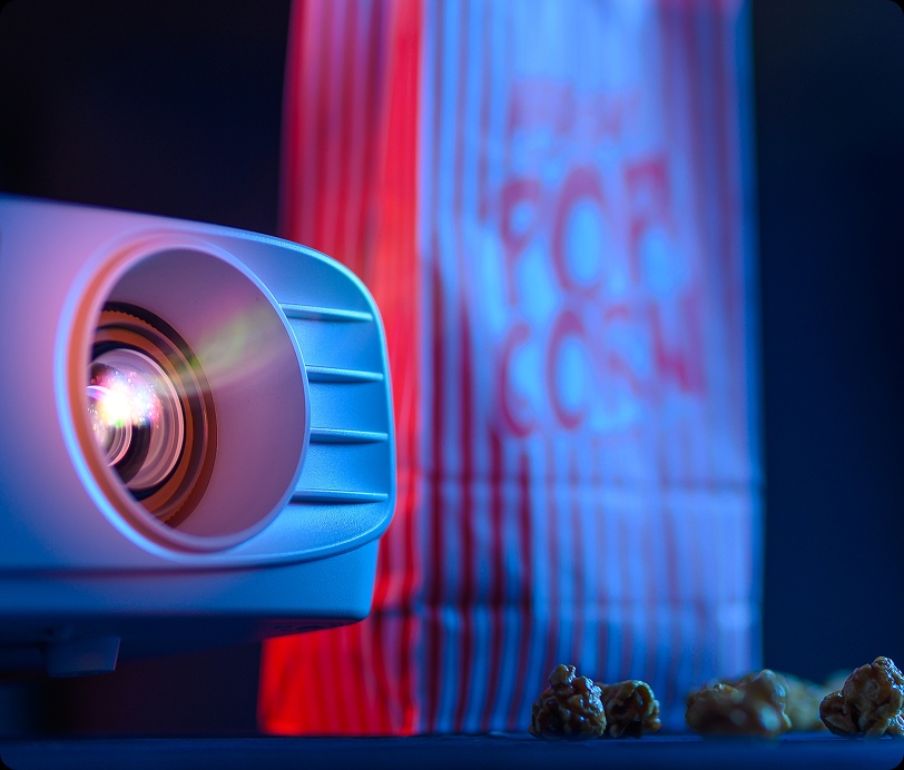 Projector pop corn